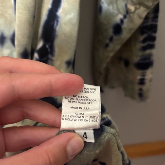 Vintage Glima 90's Y2K Blue Green Tie-Dye Long Sleeve Small 4 - Picture 7 of 7